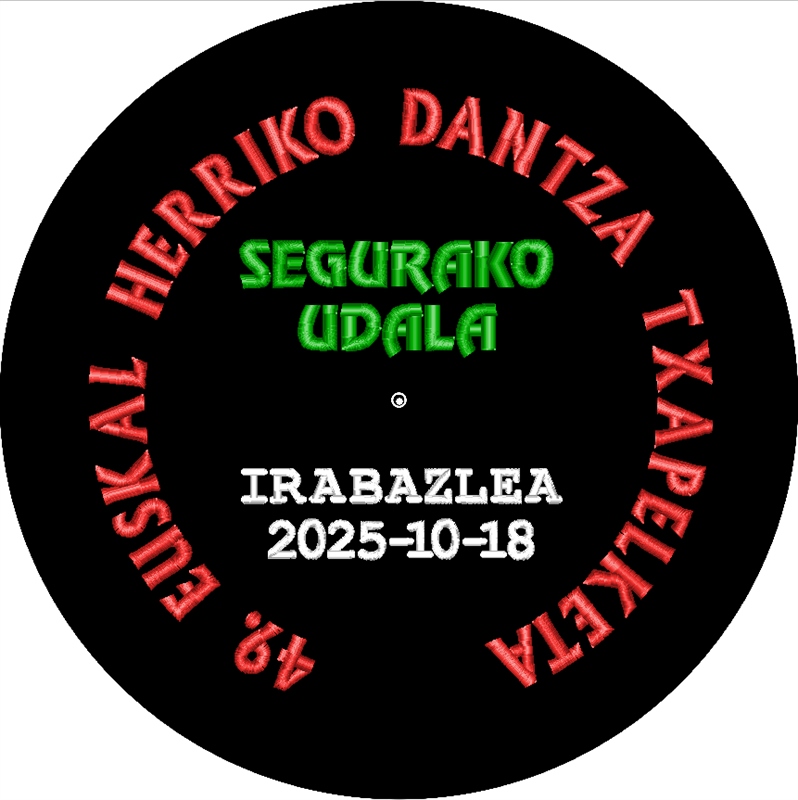 Za. EJEMPLO : BORDADO 4 , EN TXAPELA